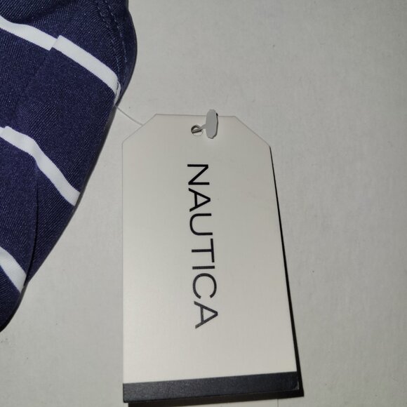 Nautica One Piece Swimsuit DeepSea Stripe Cross Back Straps Size L & XL New - Picture 5 of 15